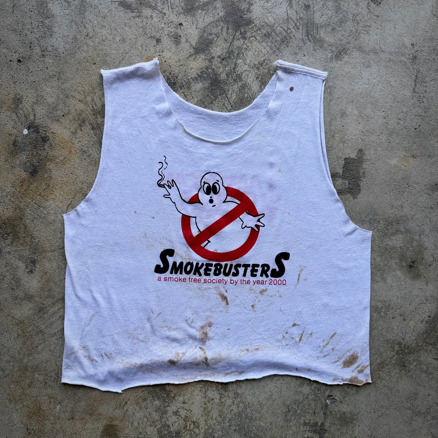1980s GHOSTBUSTERS PARODY "SMOKEBUSTERS" FUNNY DRUG CHOPPED TEE