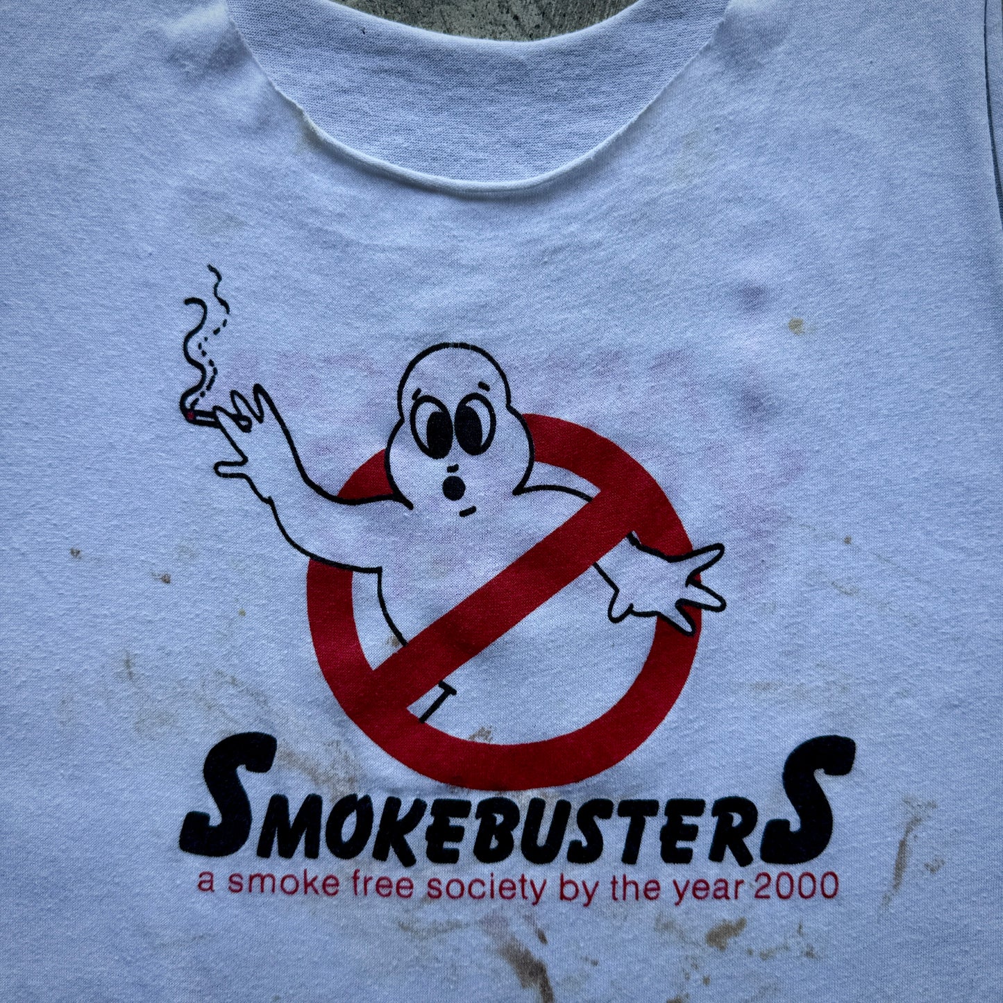 1980s GHOSTBUSTERS PARODY "SMOKEBUSTERS" FUNNY DRUG CHOPPED TEE