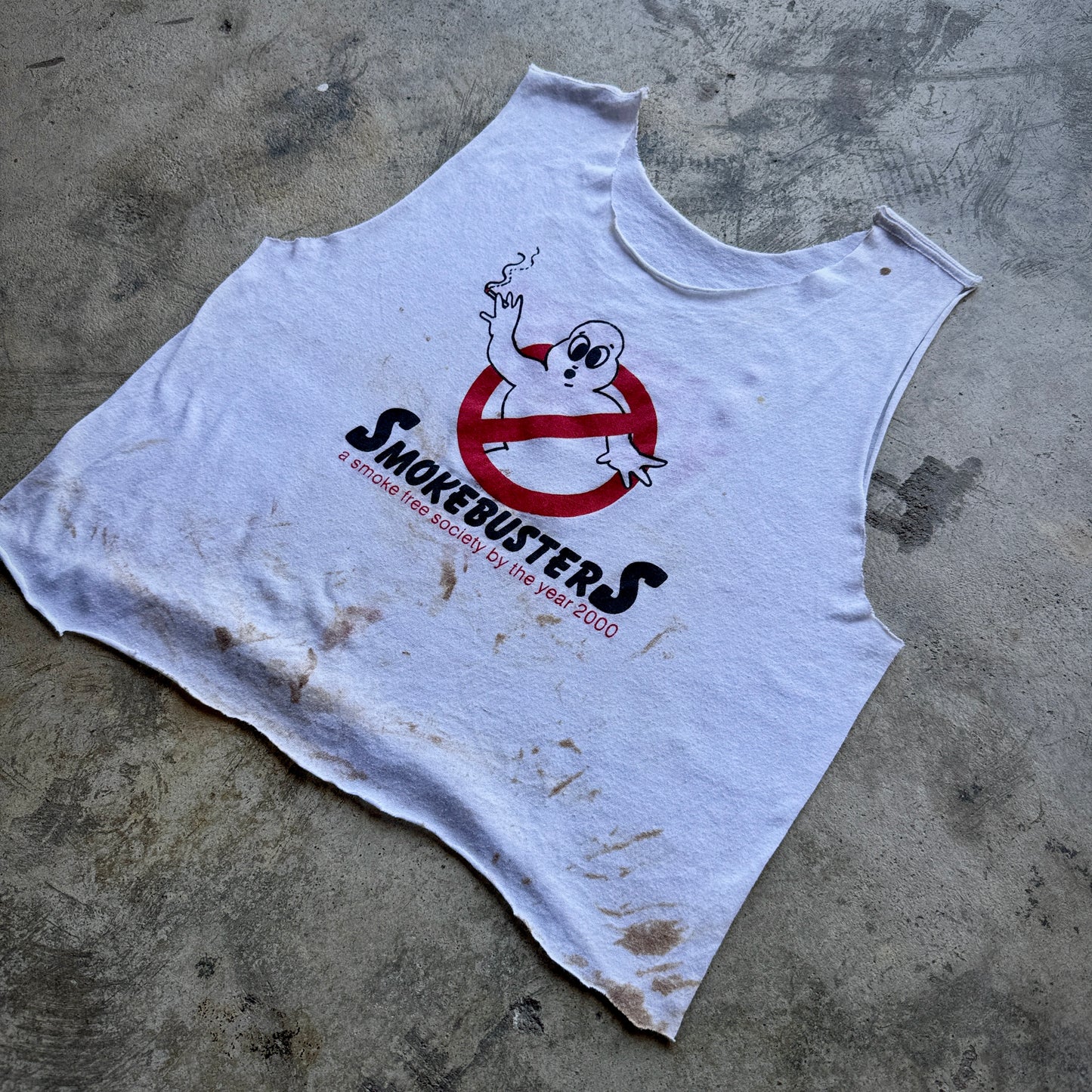 1980s GHOSTBUSTERS PARODY "SMOKEBUSTERS" FUNNY DRUG CHOPPED TEE