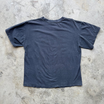 1990S "KICK SOME GRASS" FADED BLACK TEE